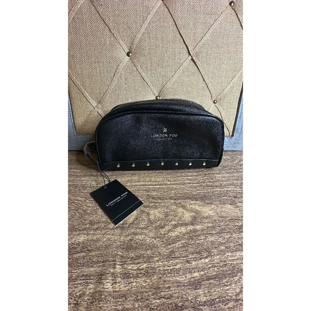 NWT London Fog Nora Studded Cosmetic/Toiletry Bag